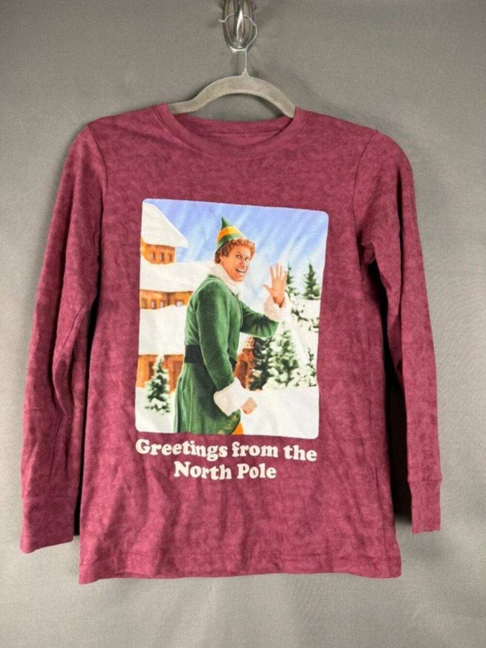 Elf long sleeve tshirt - size 12 youth